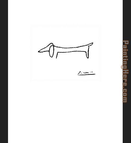 Pablo Picasso the dog vertical
